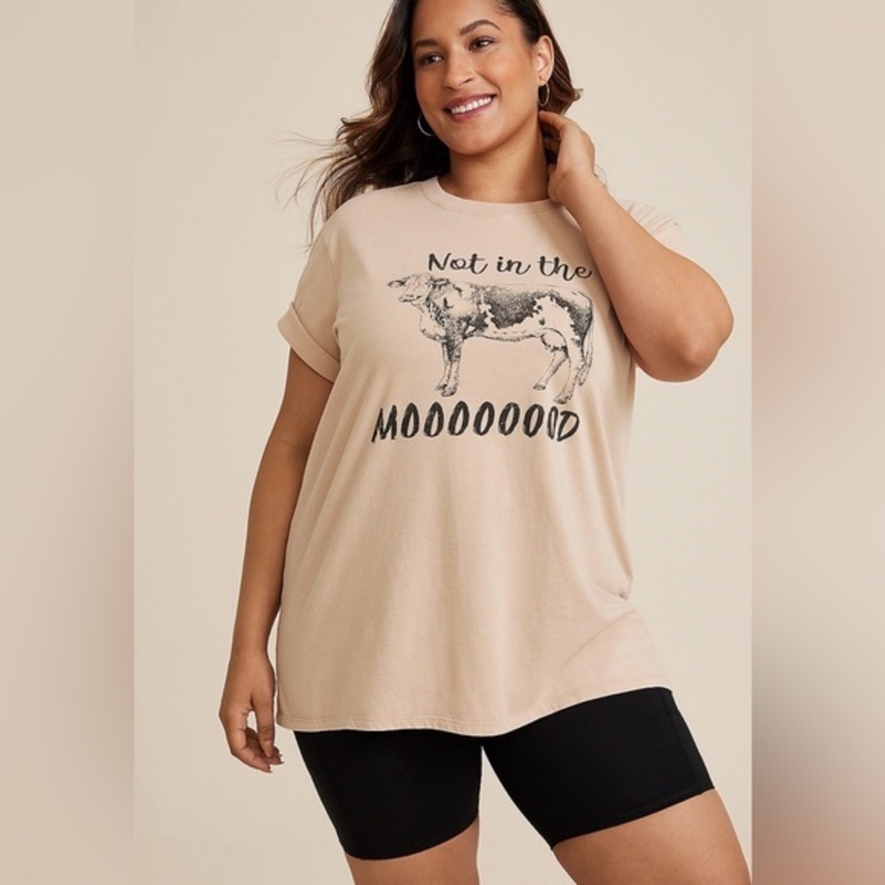 Maurices 0X Not In The Mood oversized graphic tee